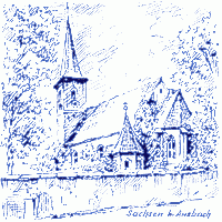 Zeichnung Kirche Sachsen